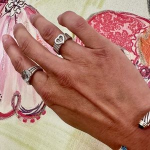 Tiffany & Co Sterling Silver Mesh Heart Ring